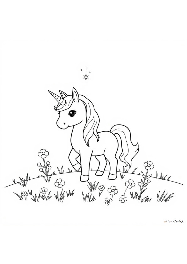 Unicorn Hatchimal Coloring Page