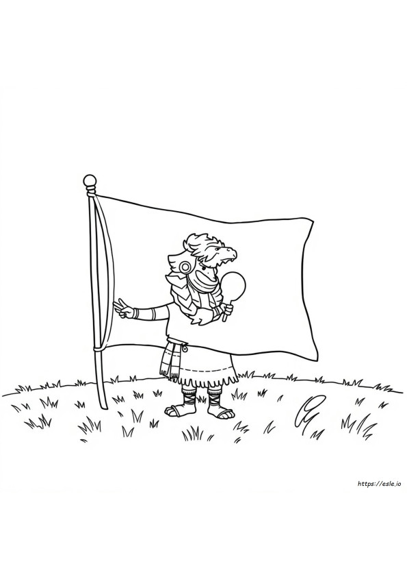 Illinois Flag Coloring Page