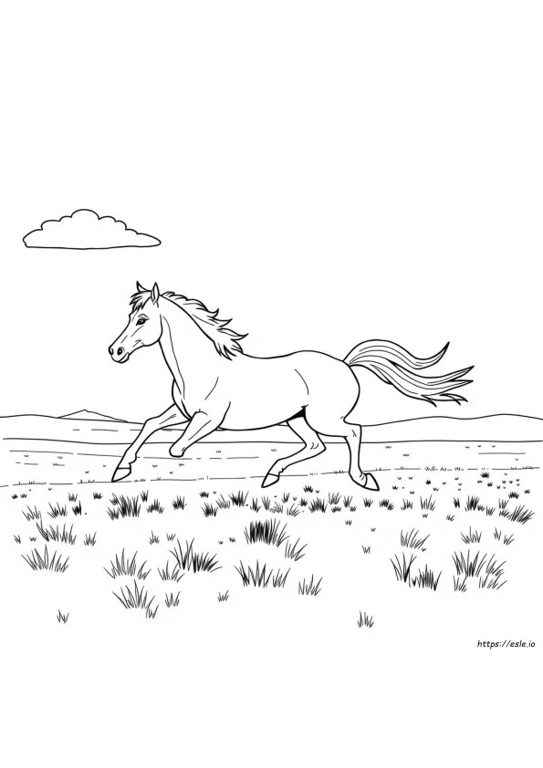 Kuda Mustang Mewarnai