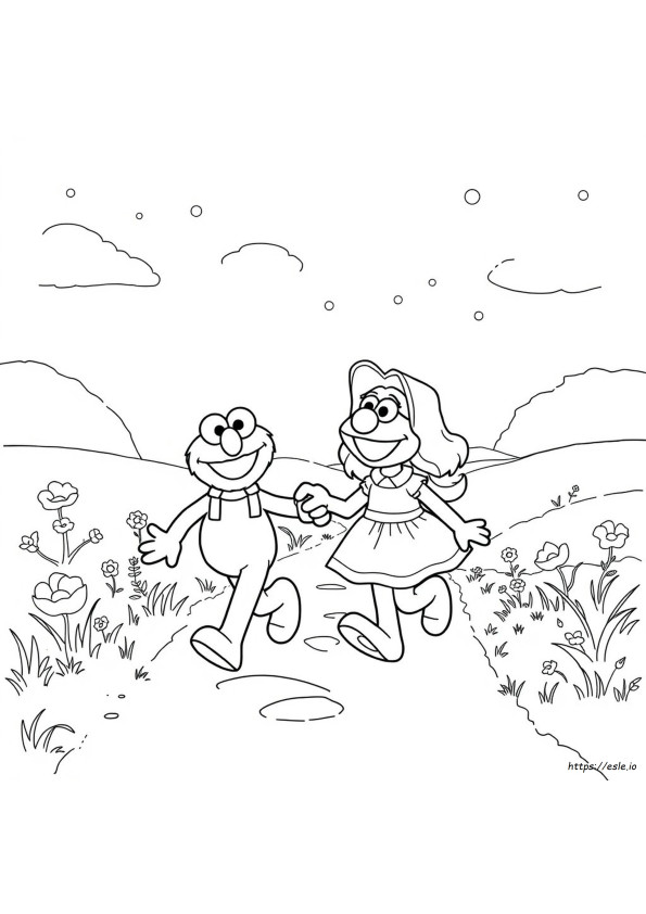 Elmo And Dorothy Coloring Pages