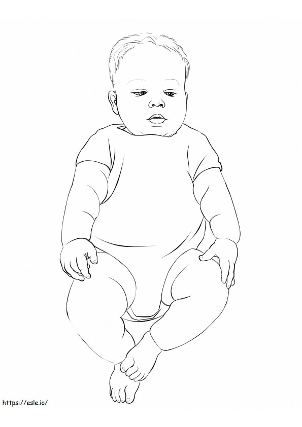 Coloriage Bébé dans un nourrisson à imprimer dessin