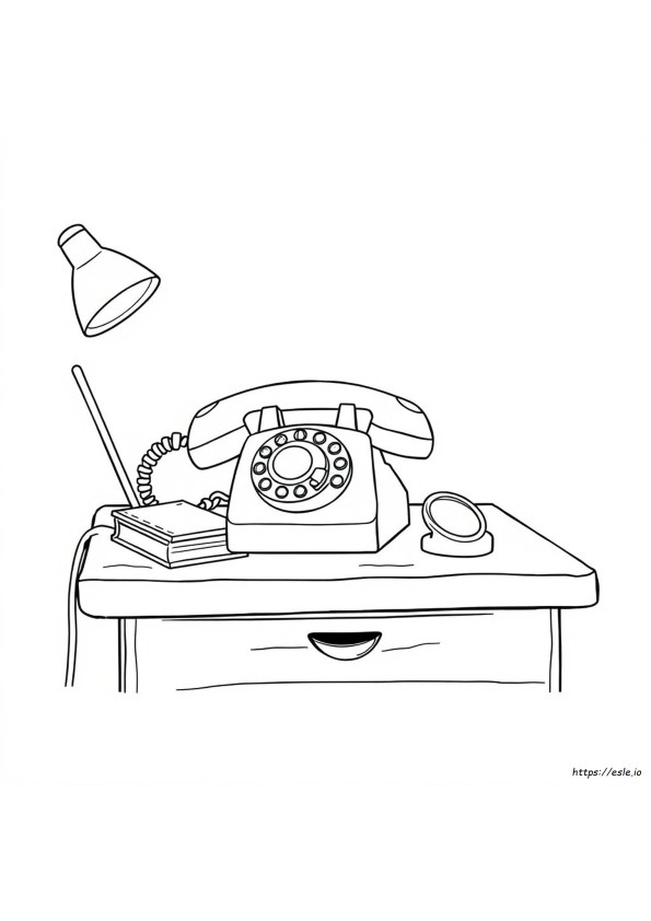 Gambar Mewarnai Telepon