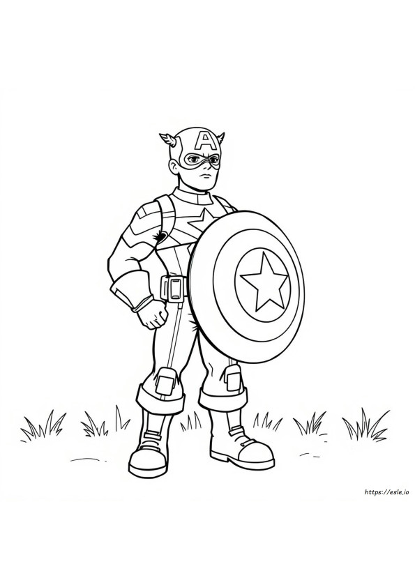 Captain America Shield Coloring