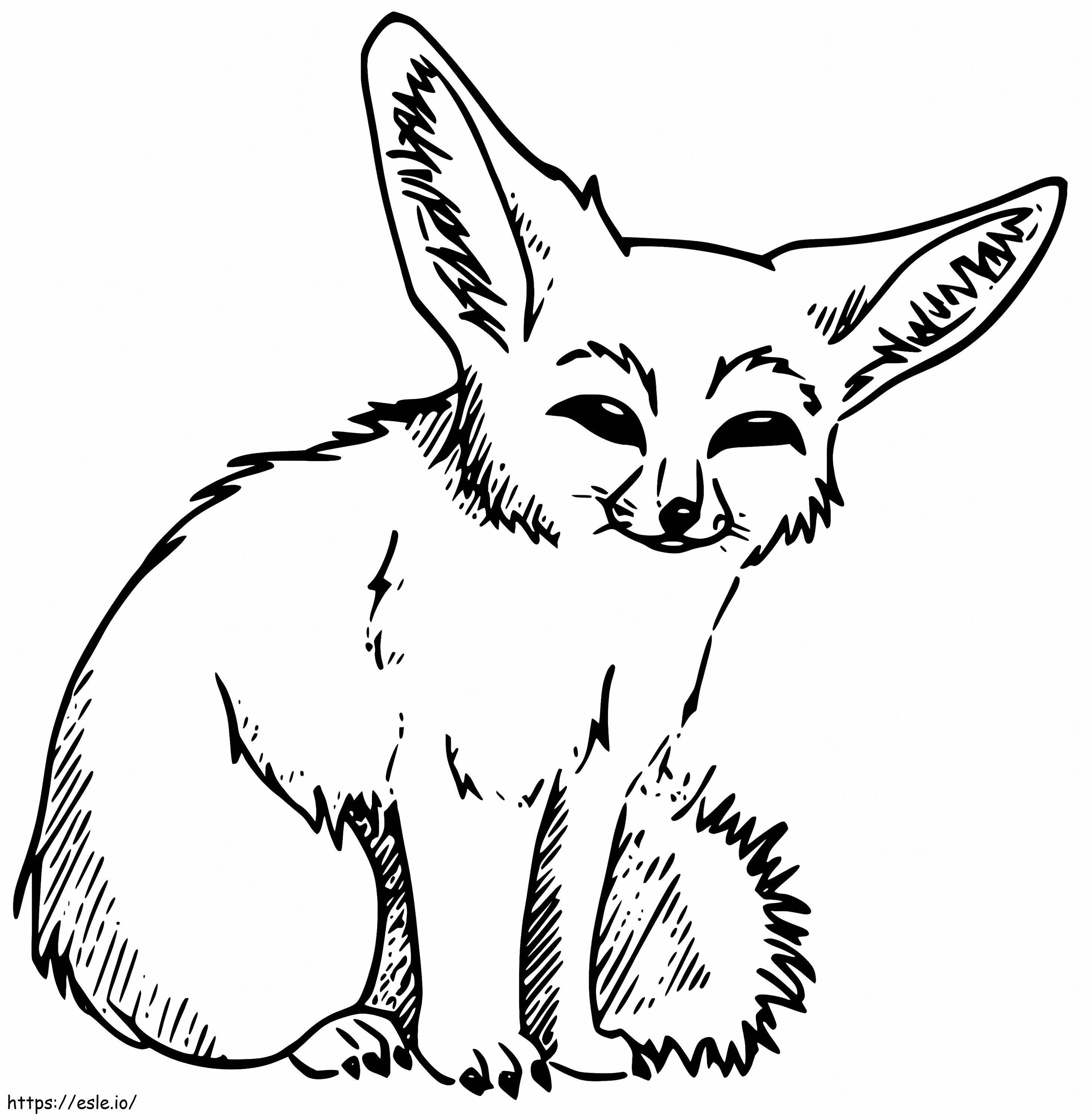 Fennec Fox 4 de colorat
