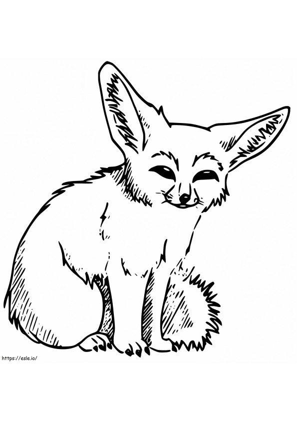 Fennec Fox 4 de colorat