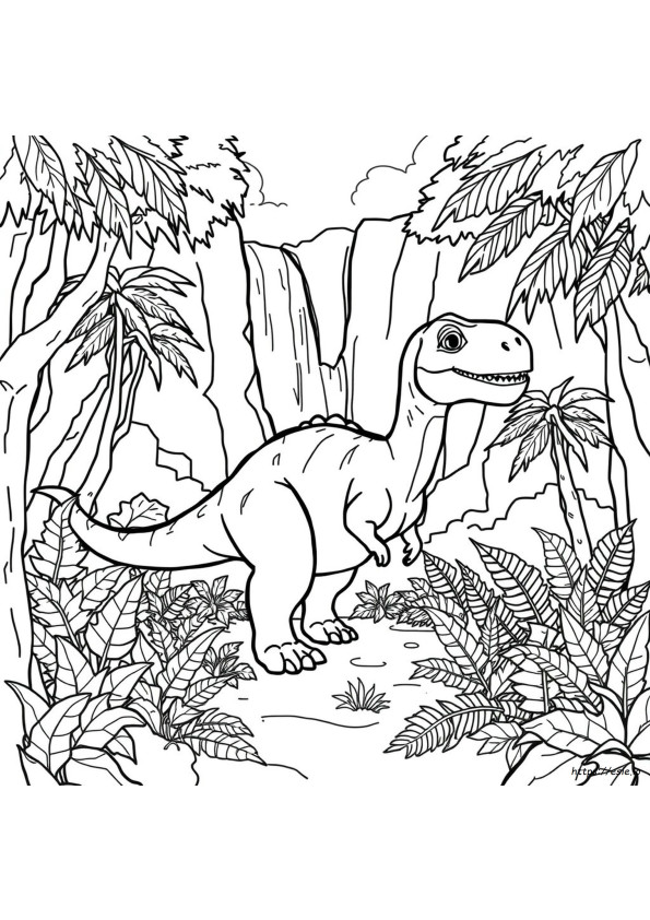 Halaman Mewarnai Dinosaurus