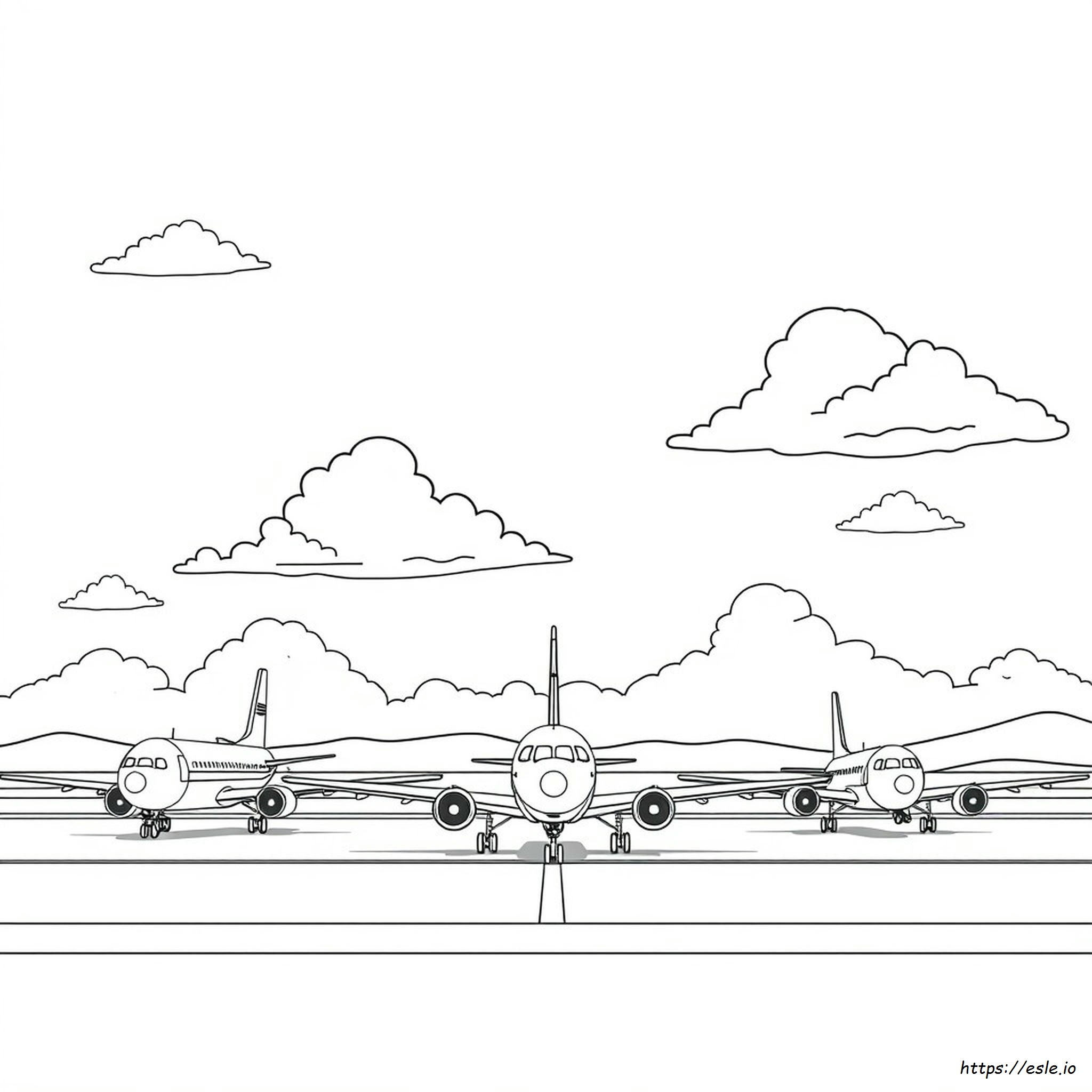 Desene De Colorat Cu Avioane