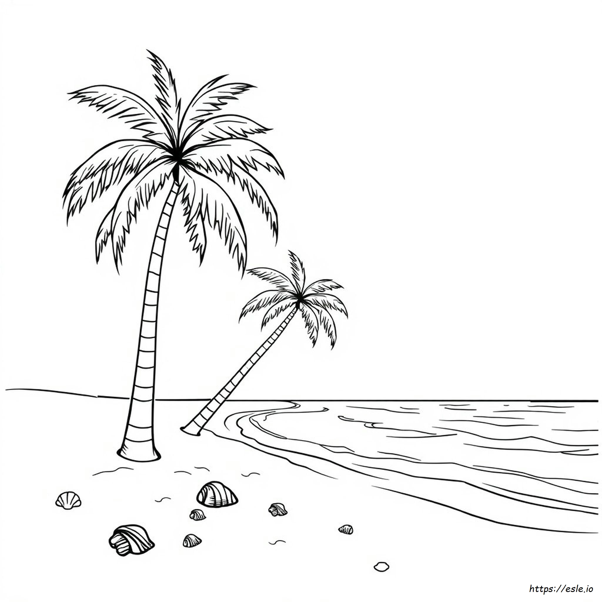 Realistic Palm Tree Coloring Pages