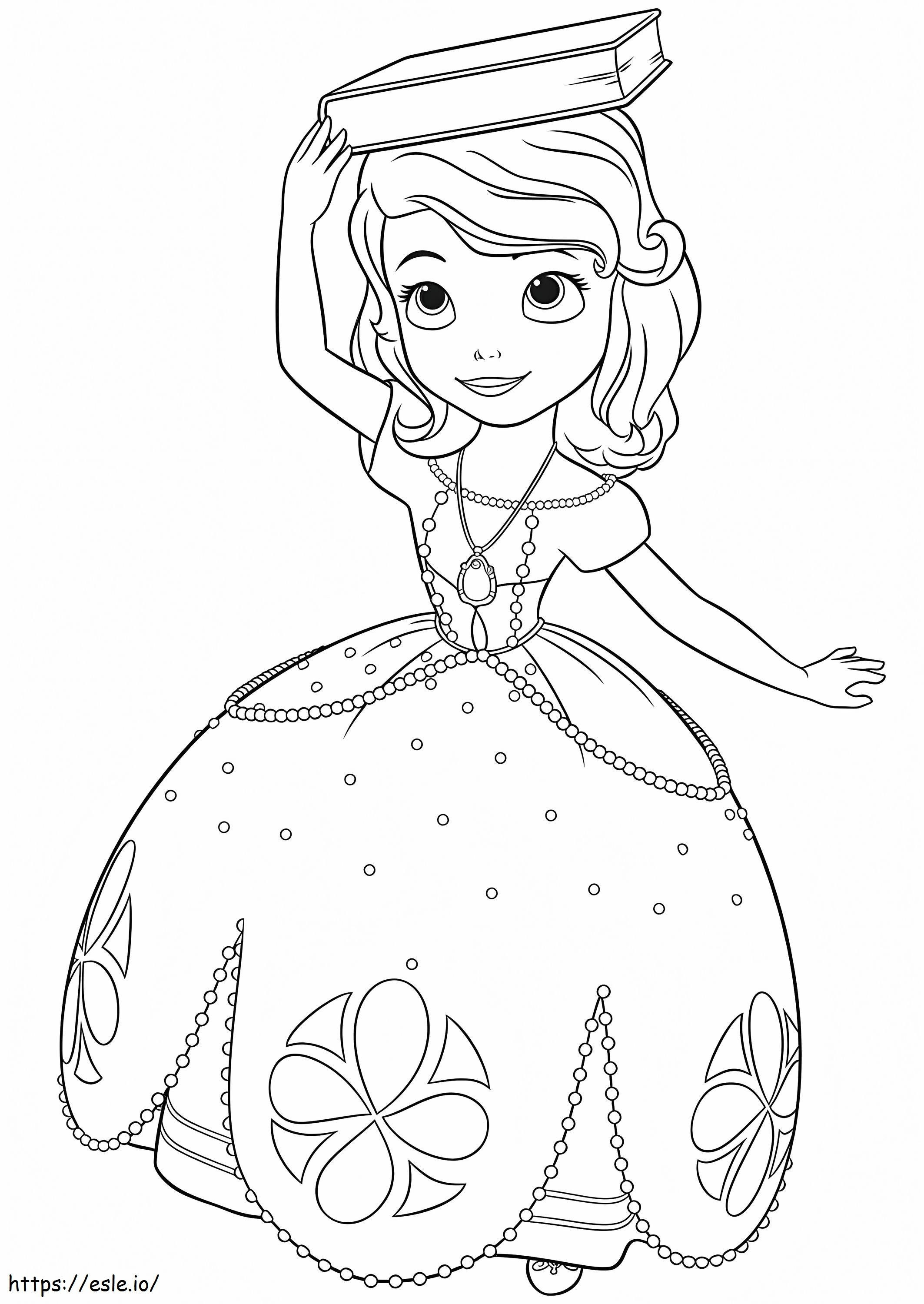 Feliz Princesa Sofia 2 para colorir
