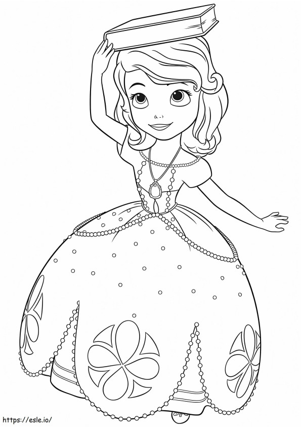 Happy Princess Sofia 2 coloring page