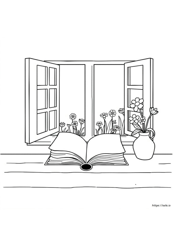 Gambar Mewarnai Bertema Buku