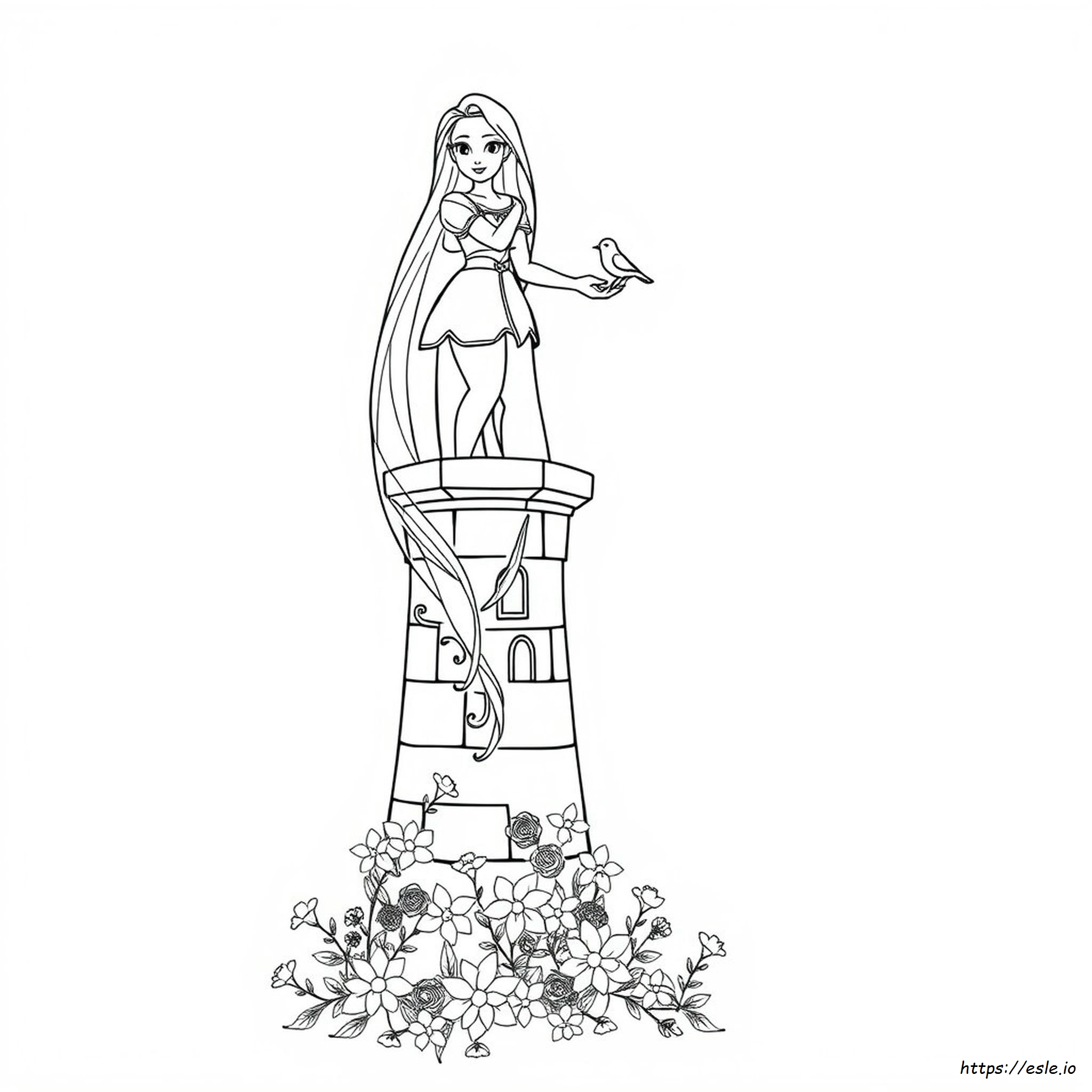 Princess Rapunzel Printable Coloring Pages