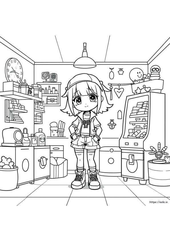 Gacha Life Coloring Pages Tomboy