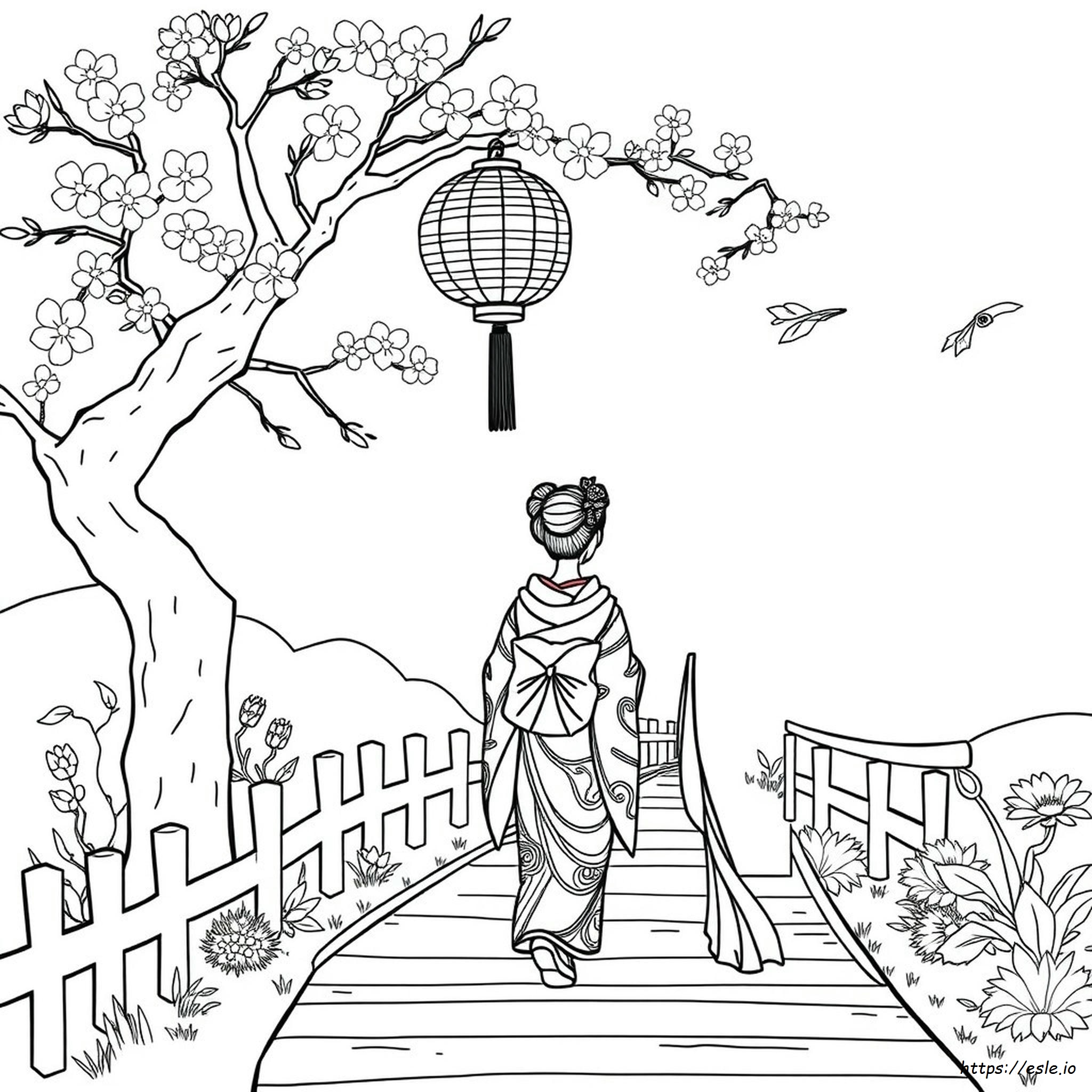 Traditional Japanese Coloring Pages