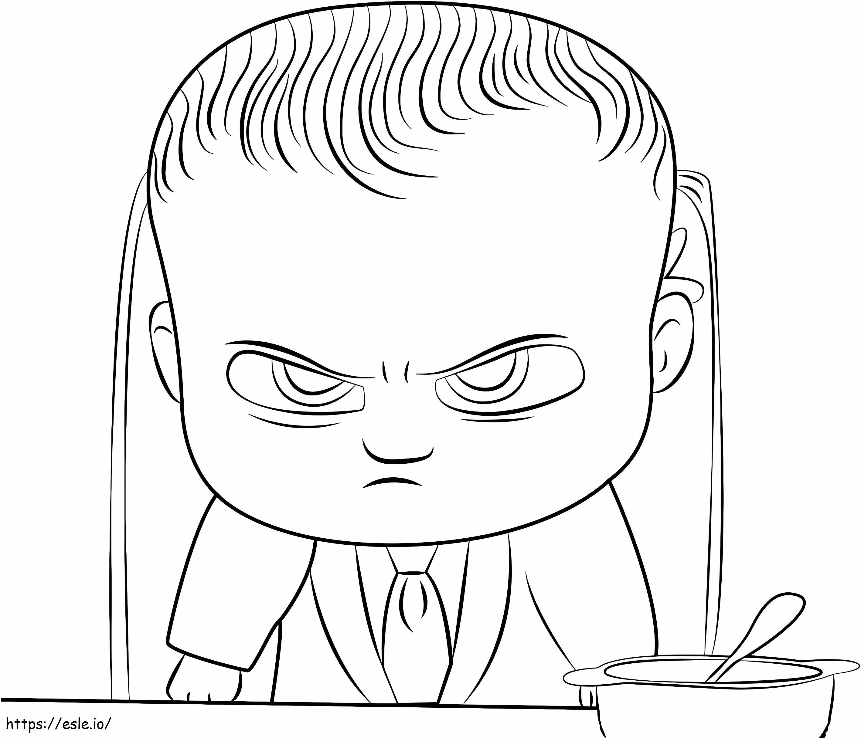 Angry Boss Baby coloring page