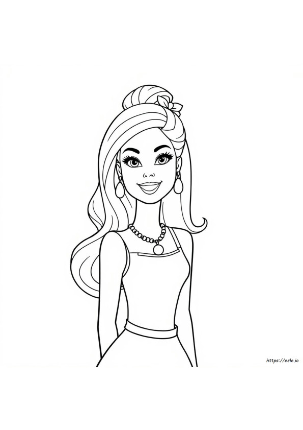 Mewarnai Wajah Barbie