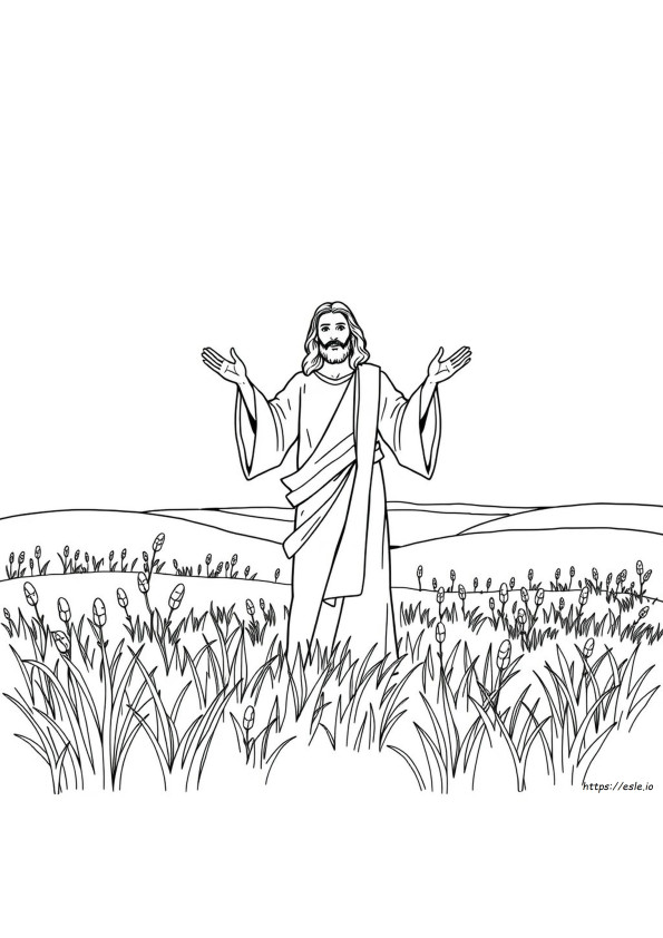 Halaman Mewarnai Dewasa Yesus