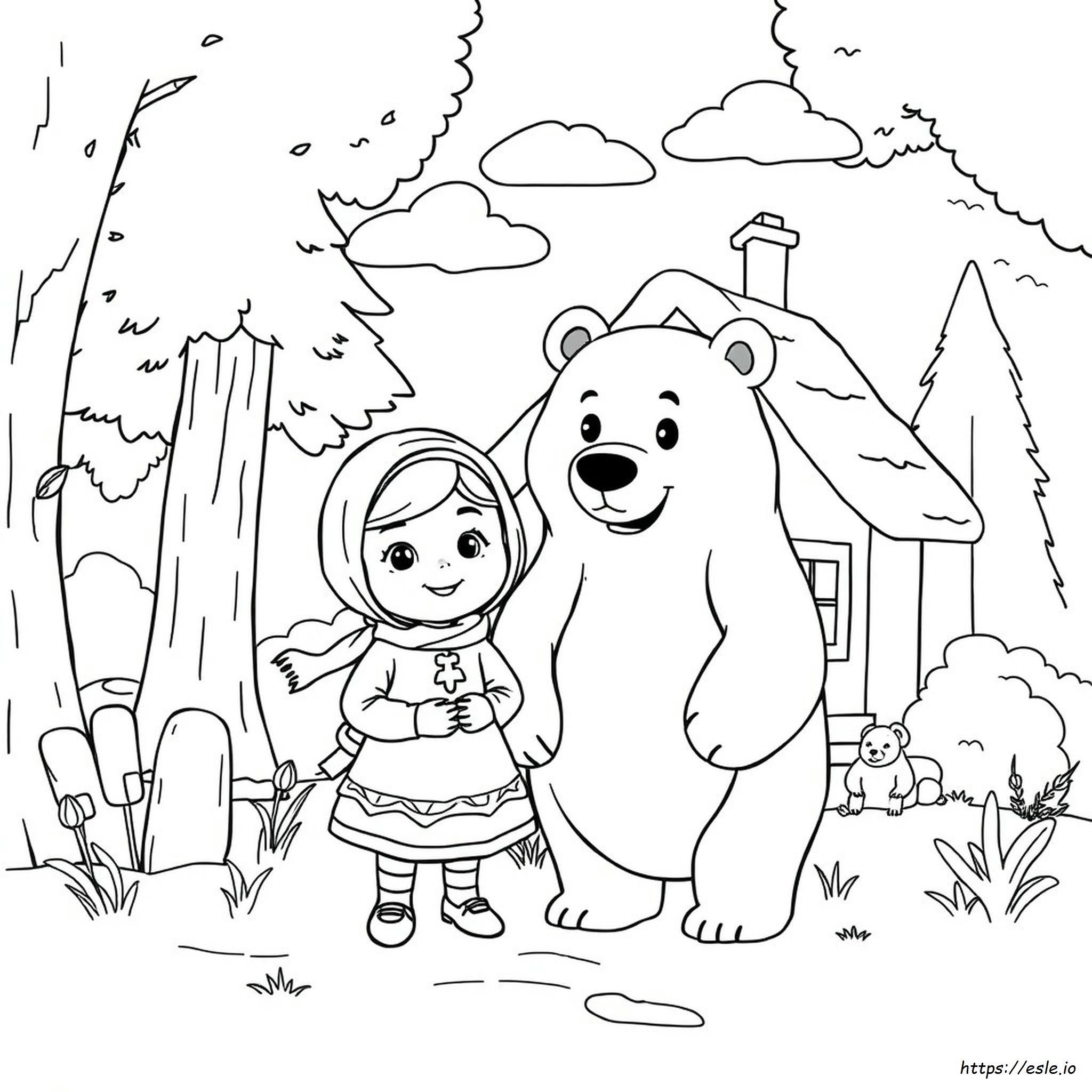 Libro Da Colorare Sketsa Masha E Orso