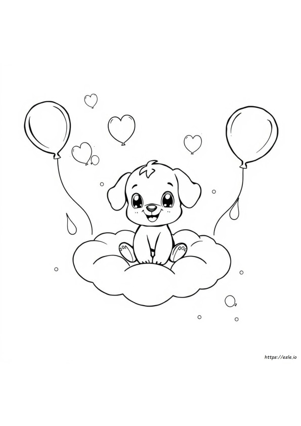 Anjing Gelembung Gambar Mewarnai