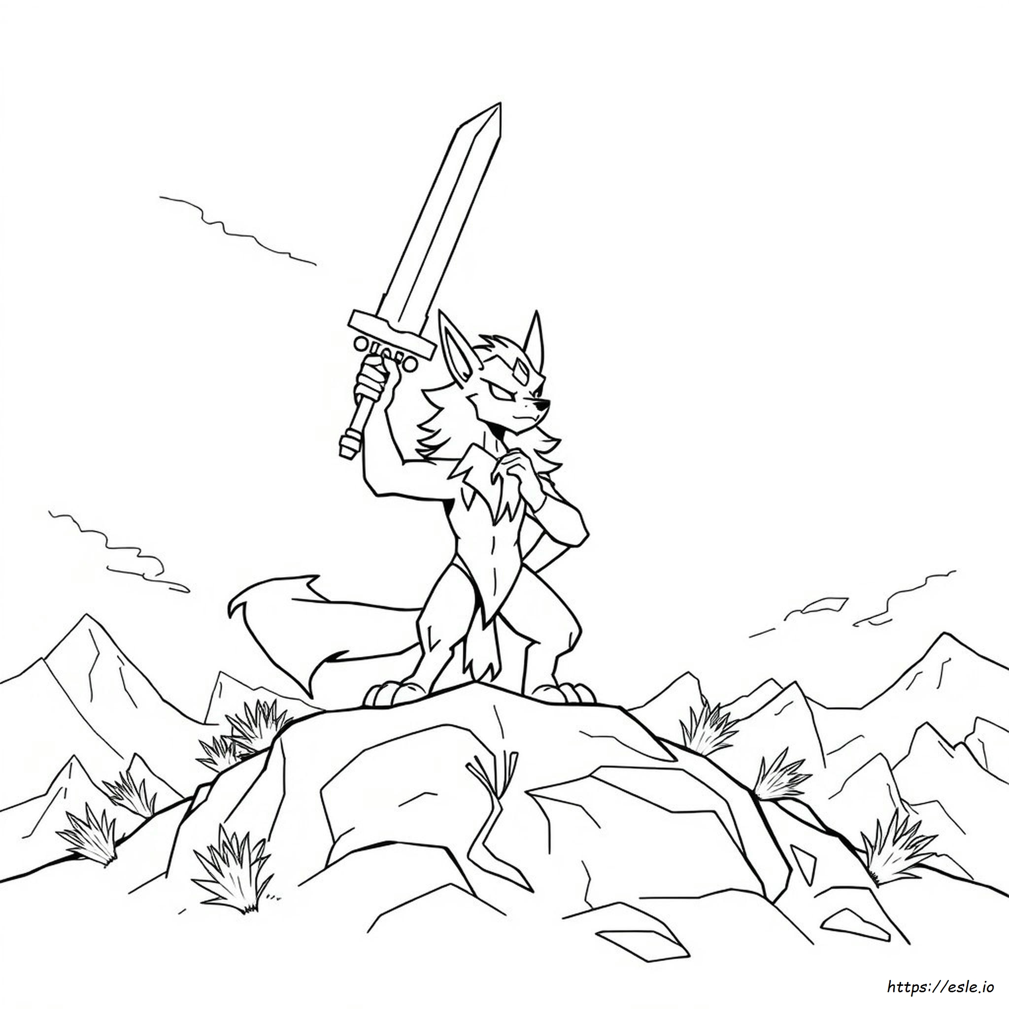Zacian Coloring Page