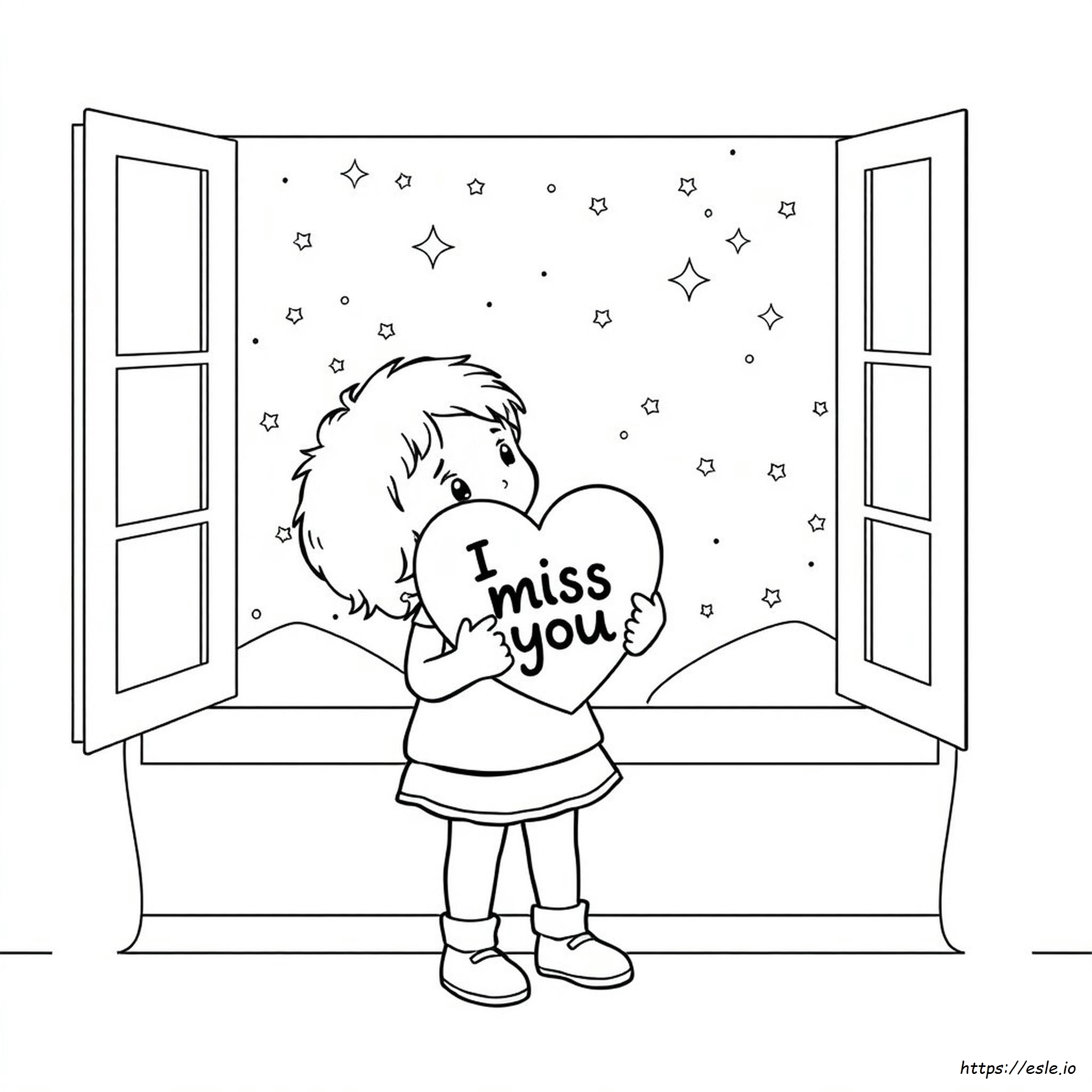 Miss You Coloring Pages Printable