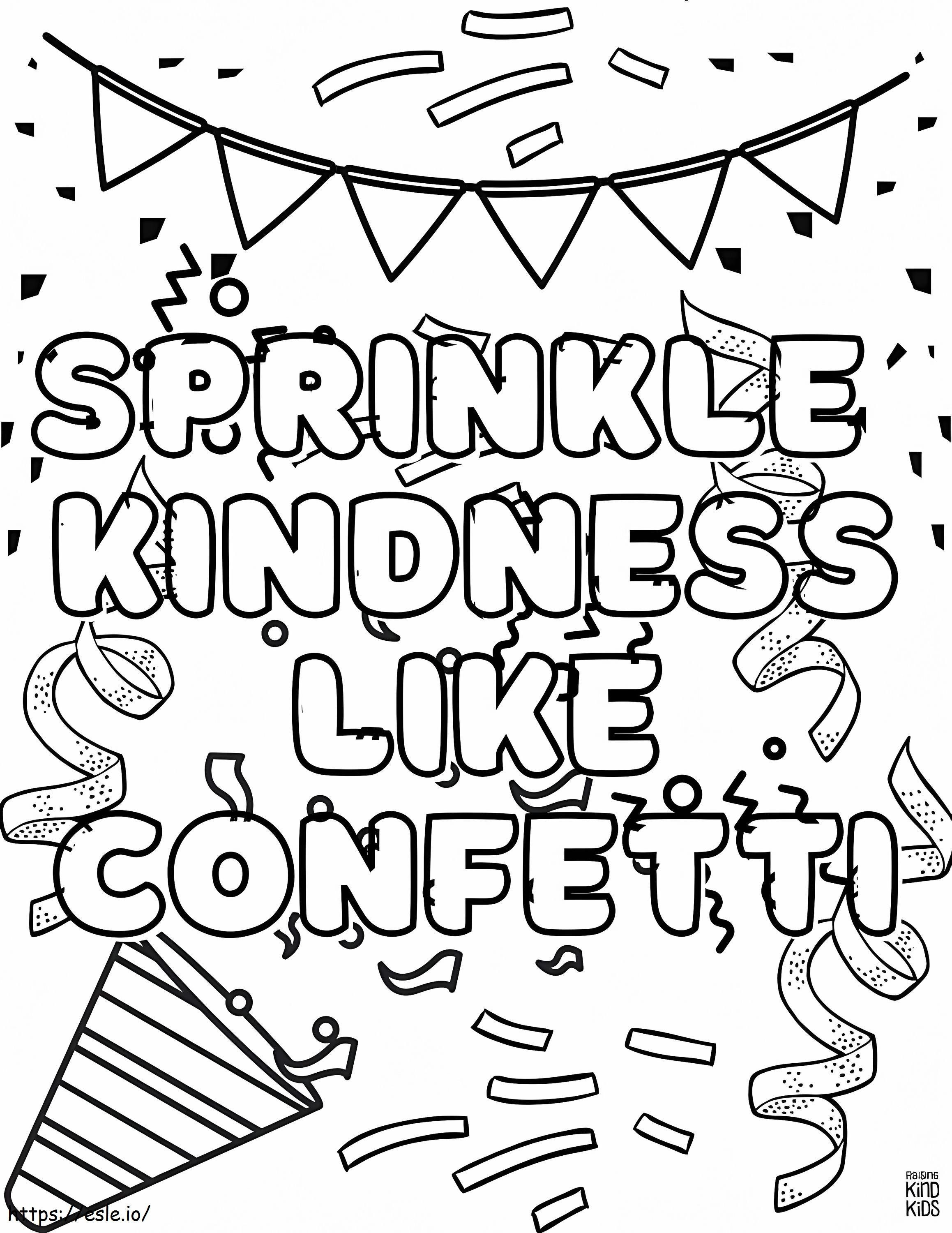 Presărați bunătate ca confetti de colorat
