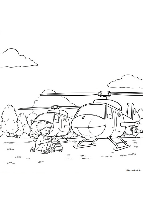 Helikopter Színező Képek