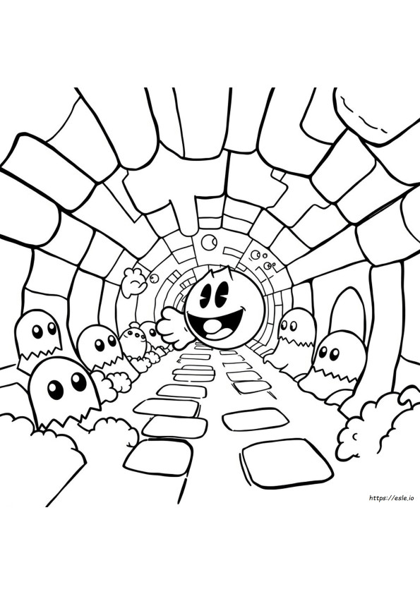 パックマン ぬりえ 無料 塗り絵