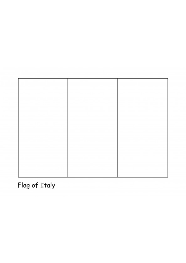 Italy Flag-free printable for easy coloring for kids of all ages