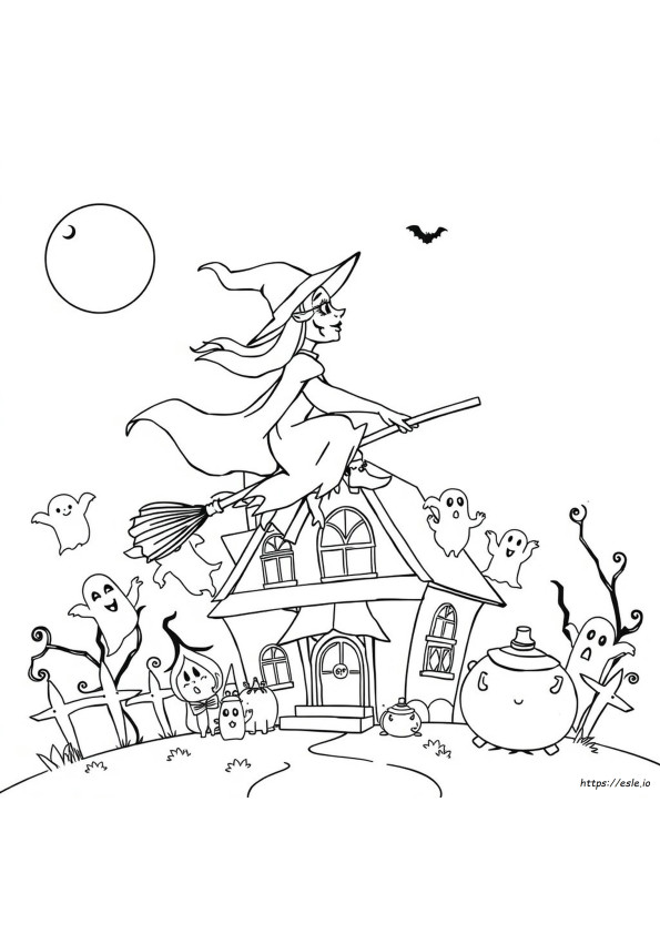 Gambar Mewarnai Halloween Lucu
