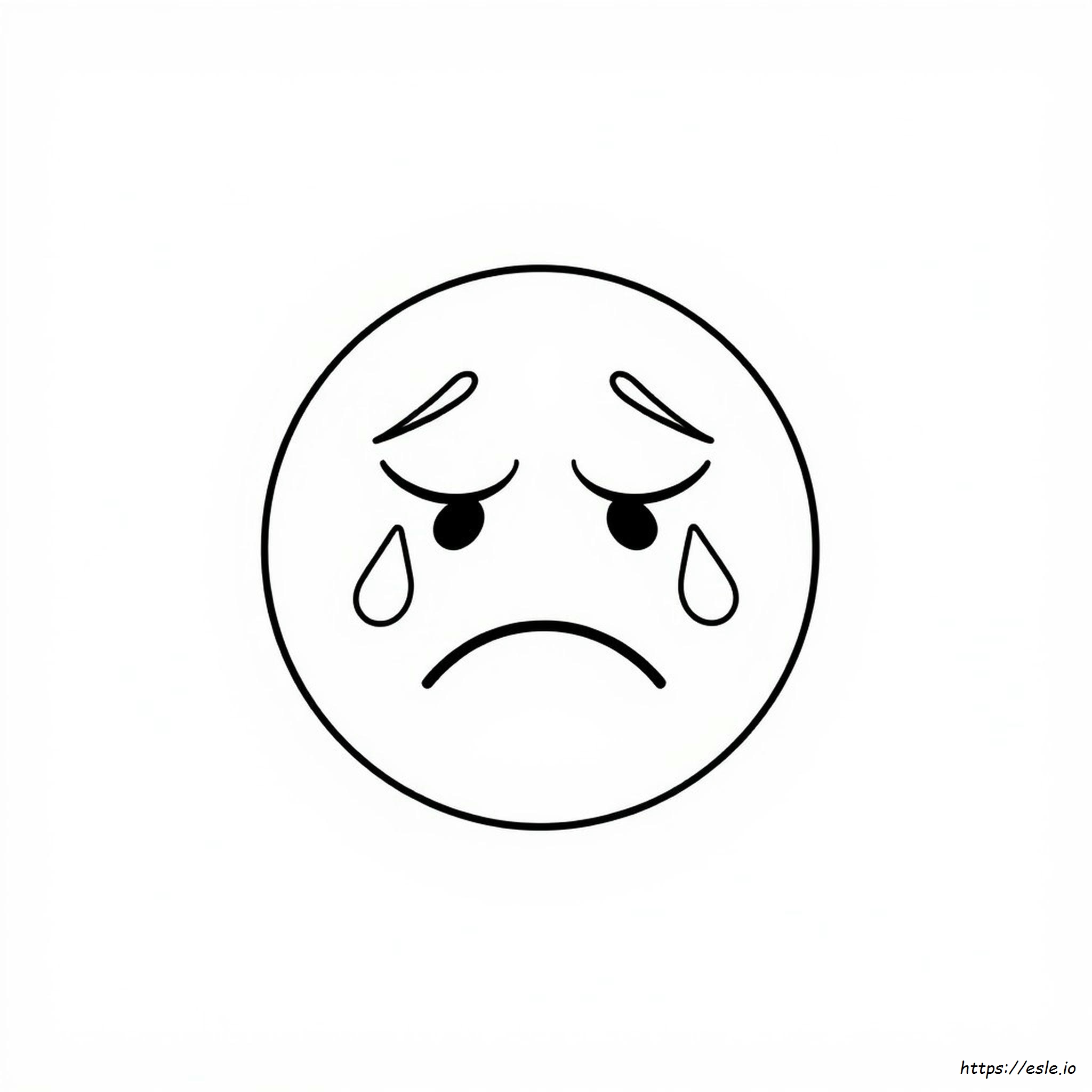 Sad Emoji For Coloring