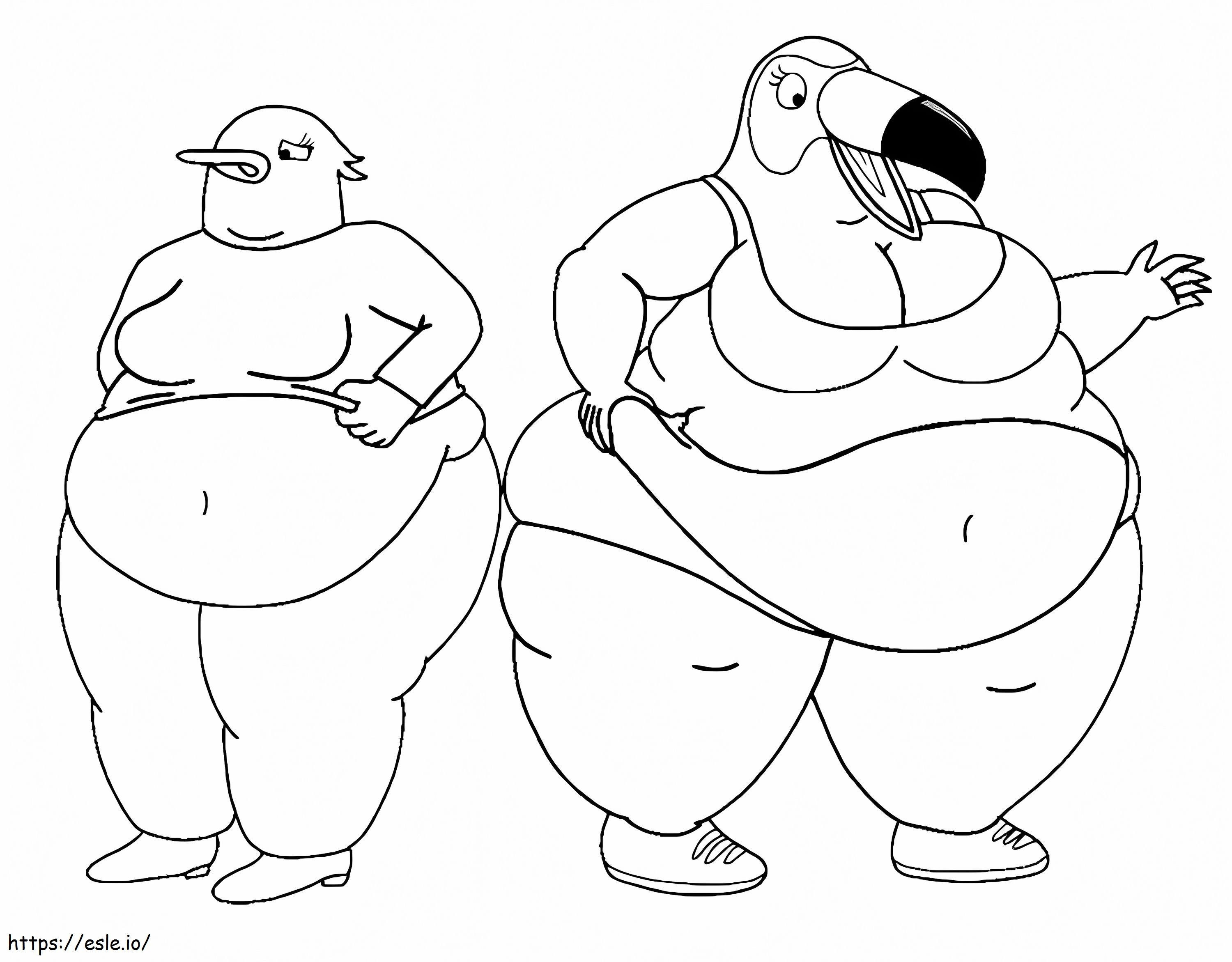 Fat Tuca And Bertie coloring page