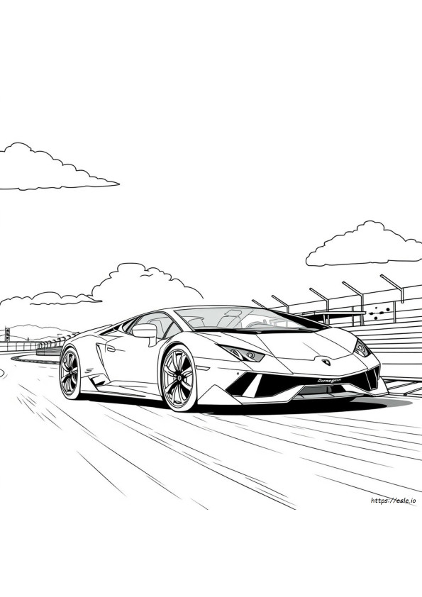 Printbare Realistische Lamborghini Kleurplaten