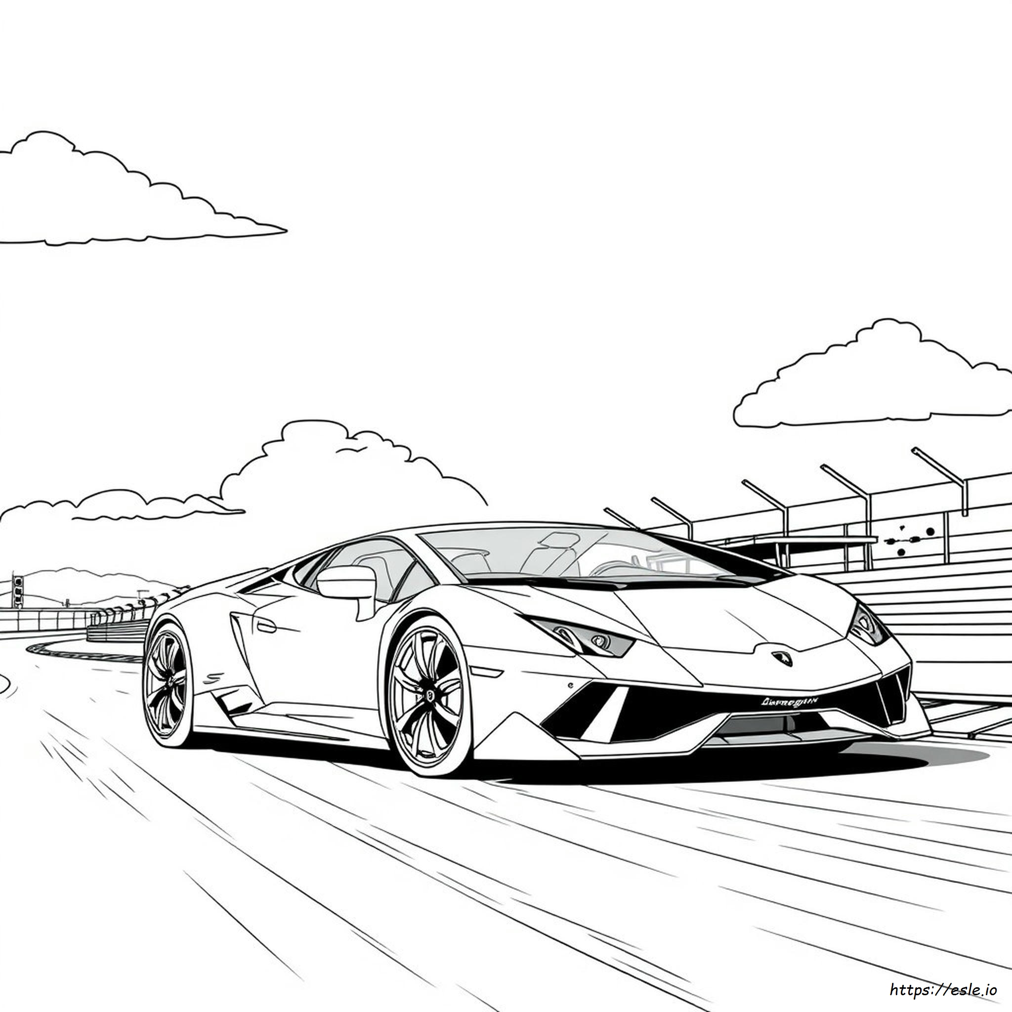 Printable Realistic Lamborghini Coloring Pages