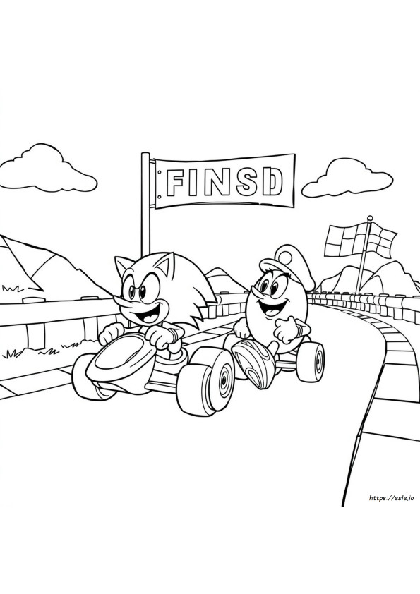 Sonic Vs Mario Coloring Pages