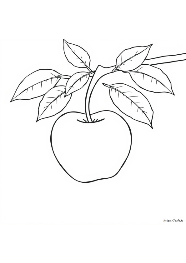 A For Apple Coloring Page Free Printable