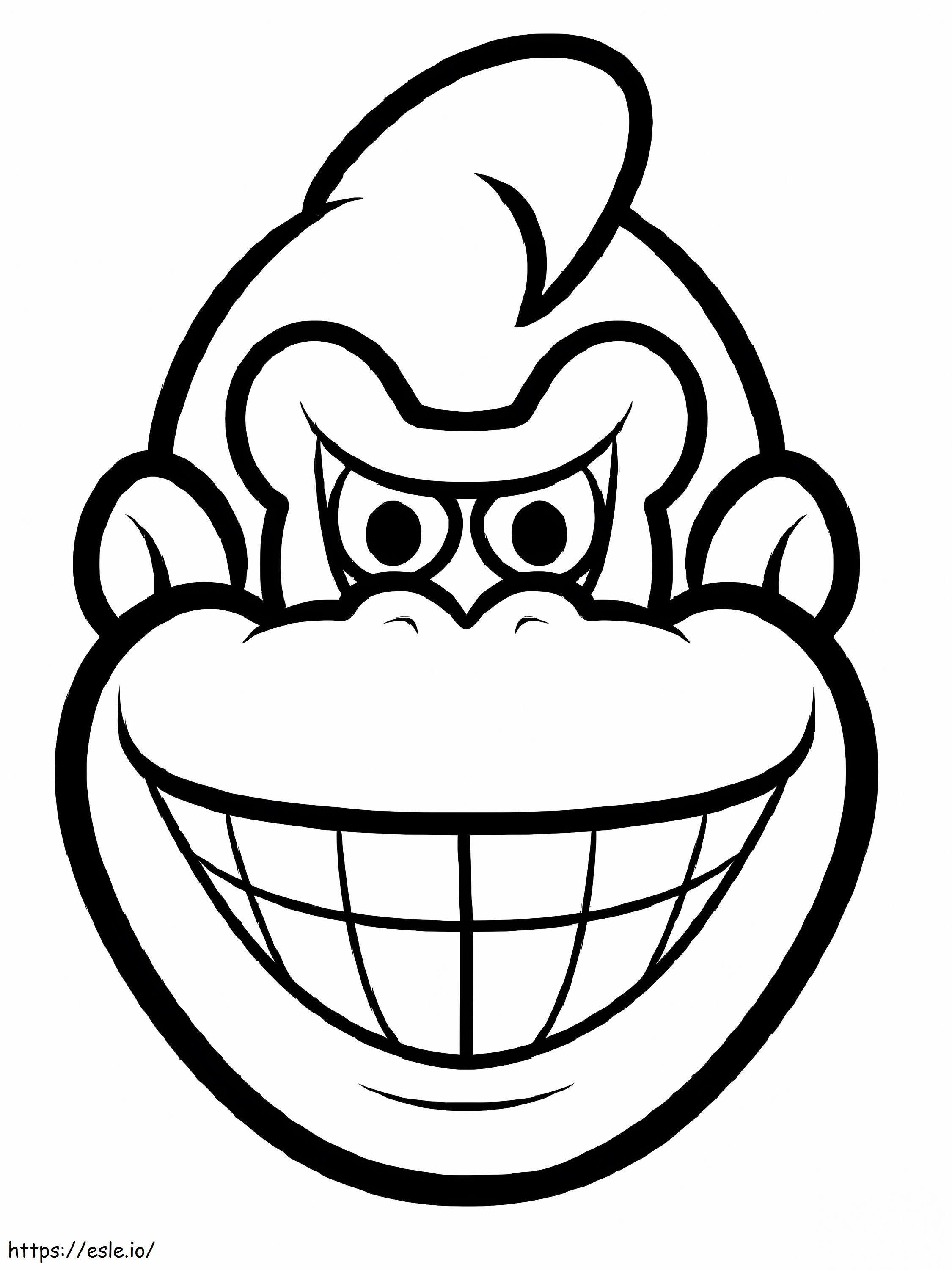 Cabeza Donkey Kong kleurplaat kleurplaat