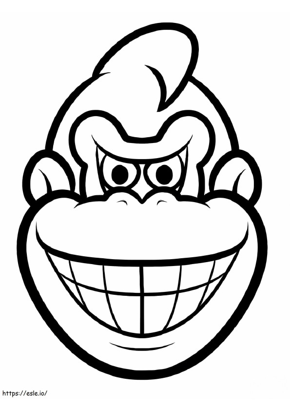 Cabeza Donkey Kong coloring page
