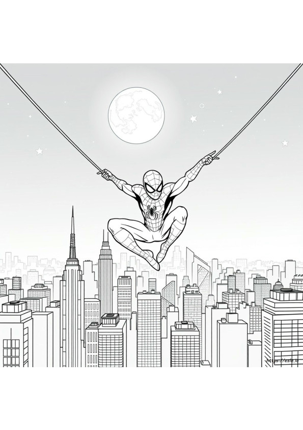 Gambar Mewarnai Spider-Man