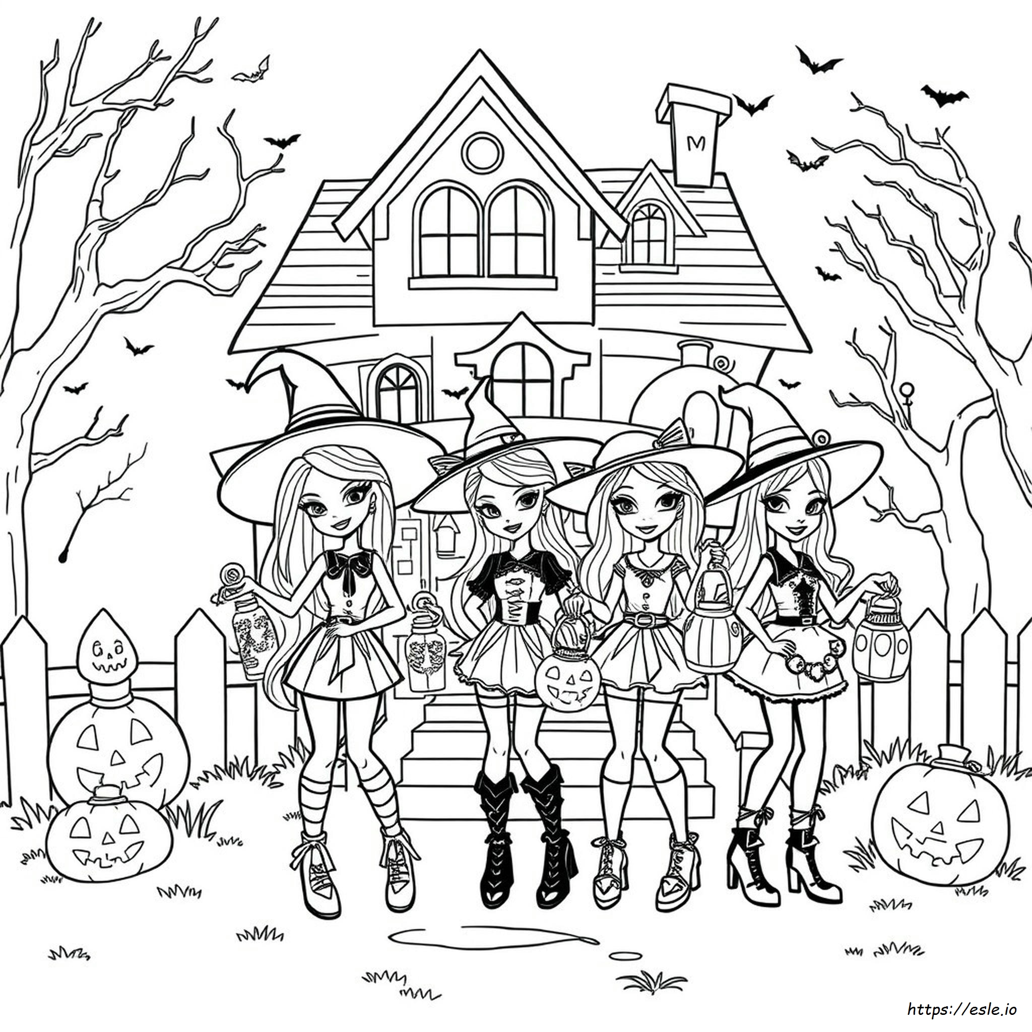 Bratz Halloween Coloring Pages