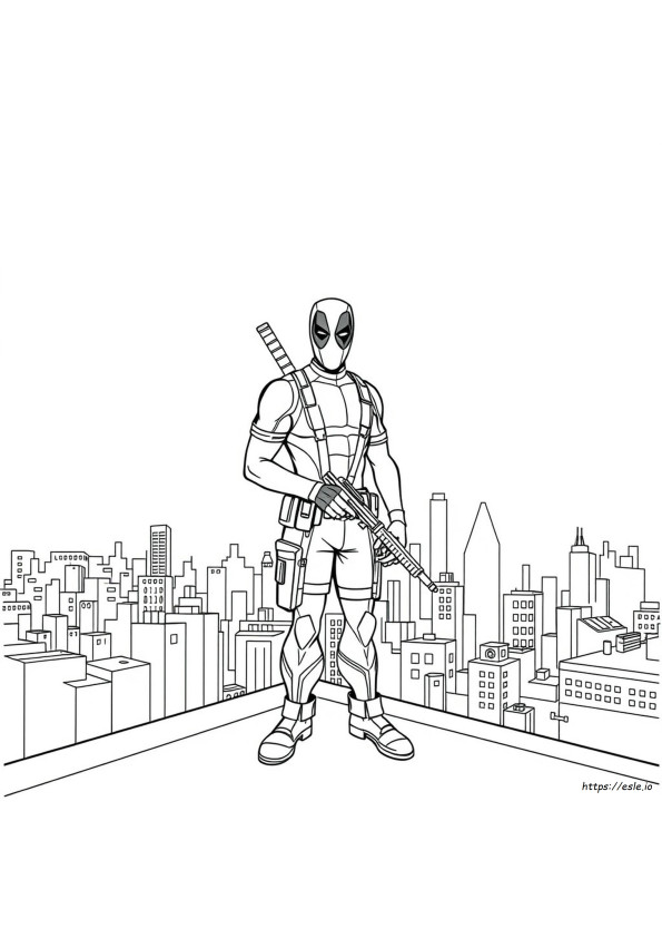 Çocuklar Için Deadpool Boyama Sayfaları