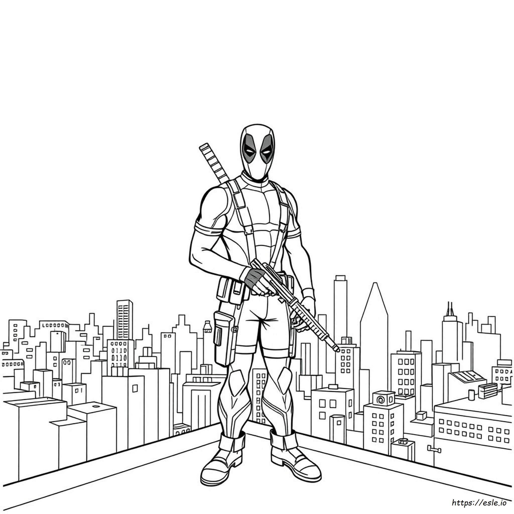 Deadpool Coloring Pages For Kids