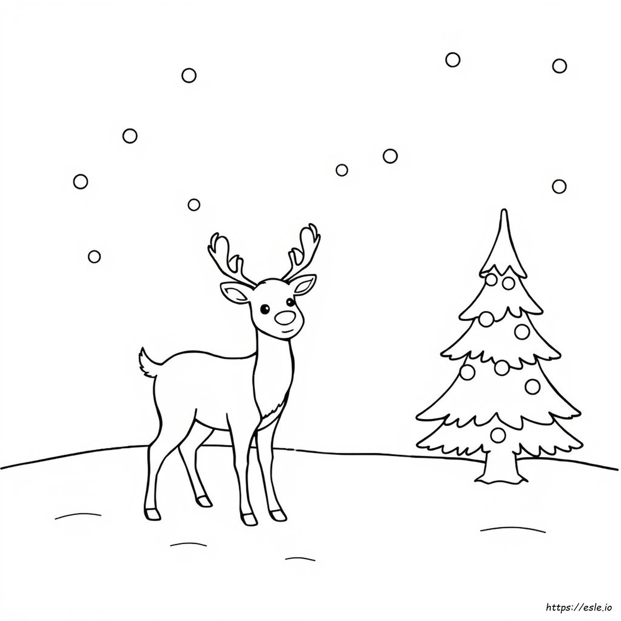 Páginas Para Colorear De Navidad De Renos Gratis