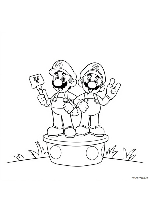 Luigi Bros Disegni Da Colorare