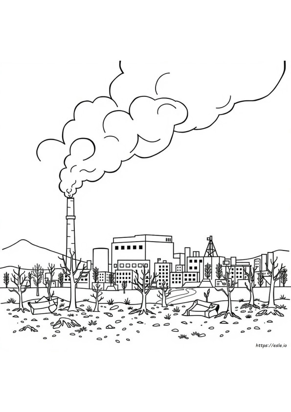 Saastuminen Värityskuvat