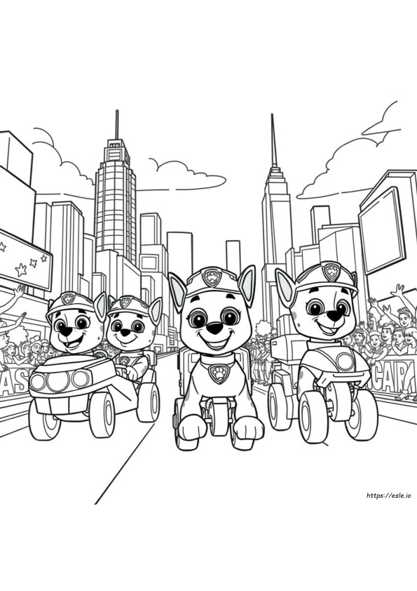 Halaman Mewarnai Film Paw Patrol