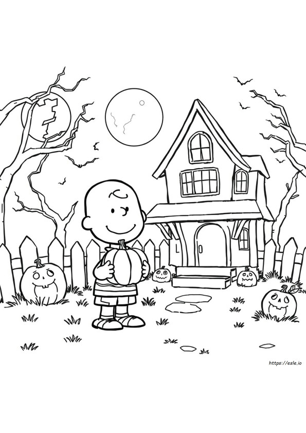 Charlie Brown Halloween Kleurplaten
