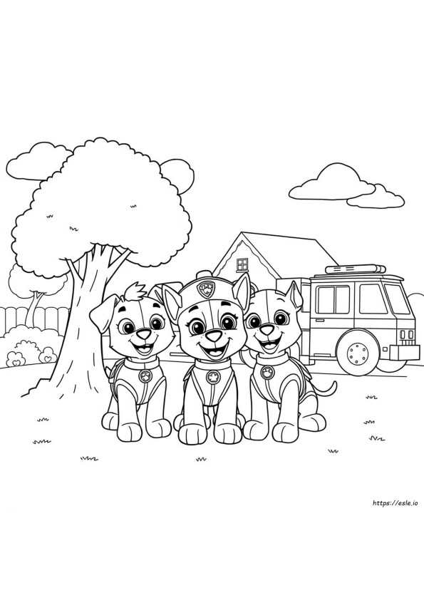 Gambar Mewarnai Paw Patrol
