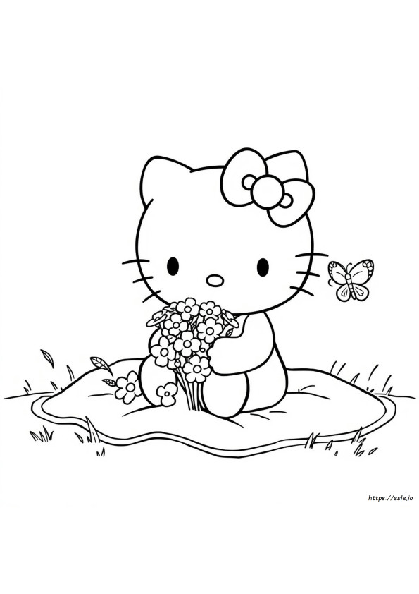 Coloring Page For Hello Kitty