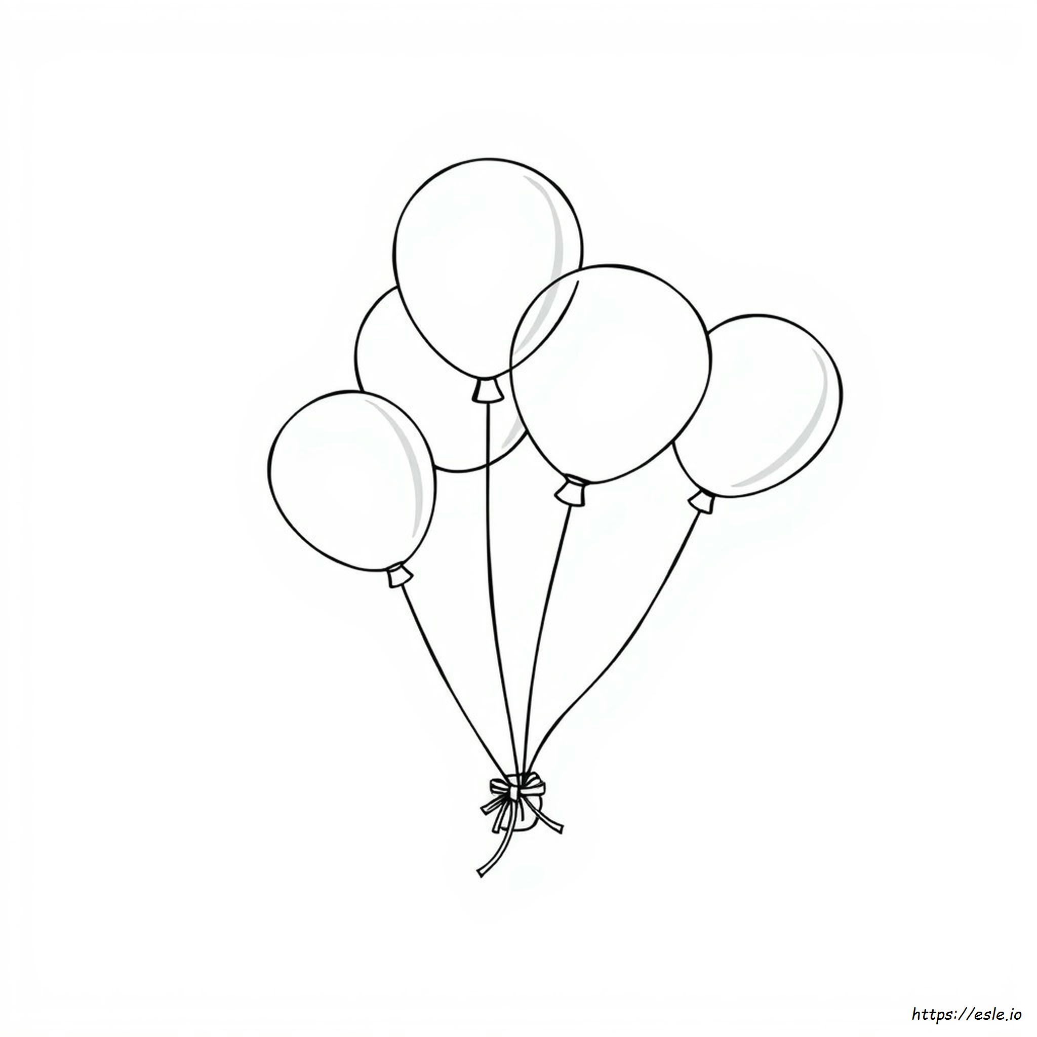Cute Balloon Coloring Page